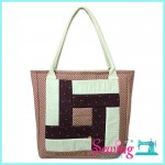 PATCHWORK BAG WITH COTTON ROPE HANDLE - BAG/PATCHWORK 006